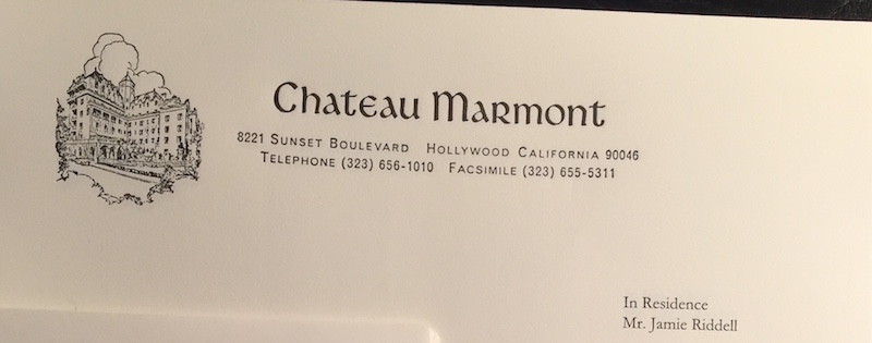 In Residence at the Chateau Marmont