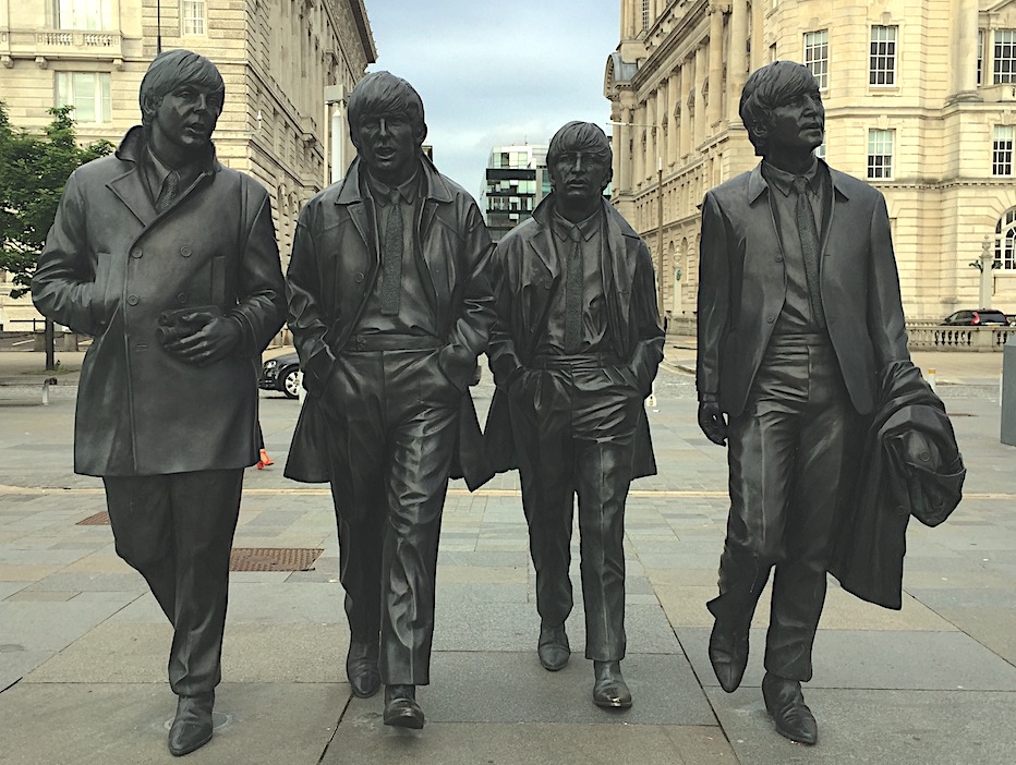 The Beatles Statue - the fab four walking towards the camera