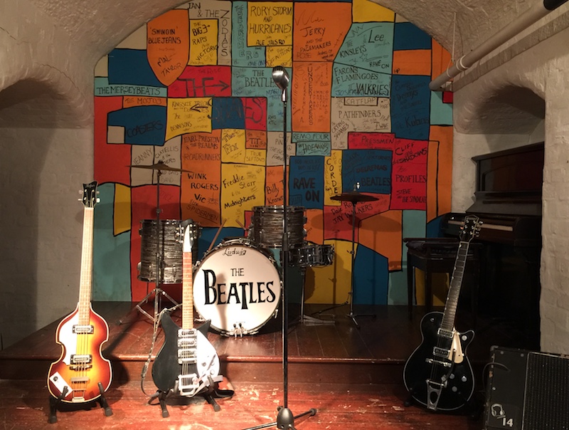 Replica of the Cavern Club stage at the Beatles Story
