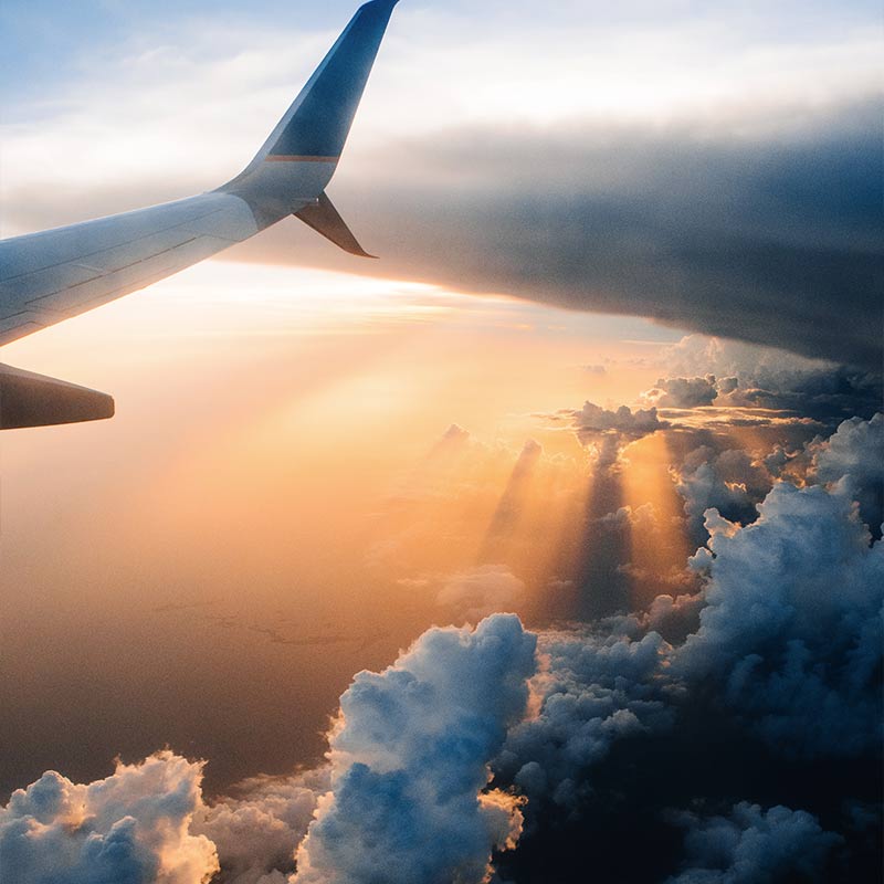 Plane in the sky
