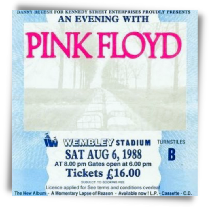 Pink Floyd Concert Ticket