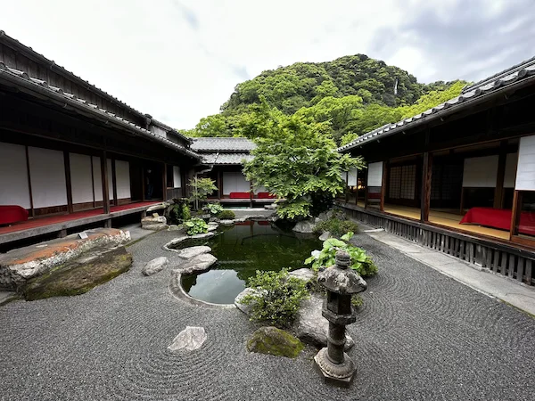 The tranquil gravel garden of Sengan-En in Kagoshima