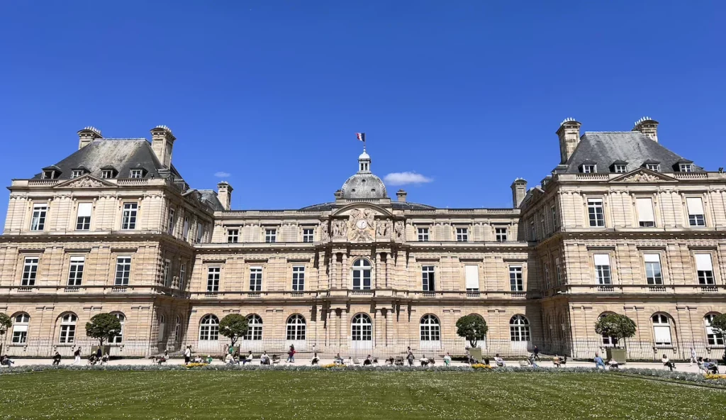Luxembourg Palace in Blue Skies and Sunshine