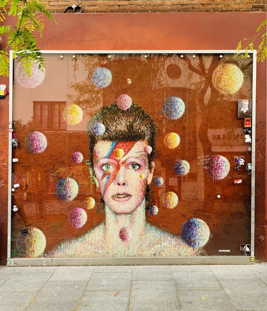 The David Bowie mural on Brixton Road