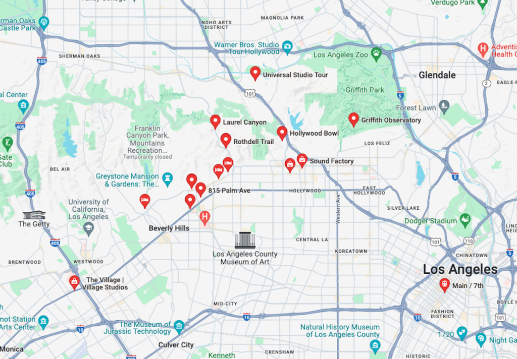 A map of Los Angeles 