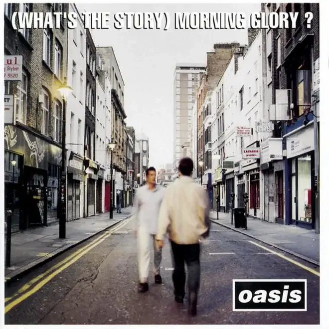 The album cover for What's the Story Morning Glory from Oasis featuring a photograph of Berwick Street