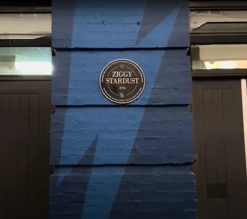 The Ziggy Stardust Plaque on London's Hendon Street
