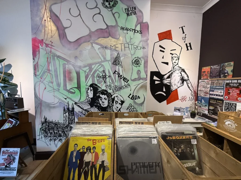 Record Racks and Murals at Chapter 22