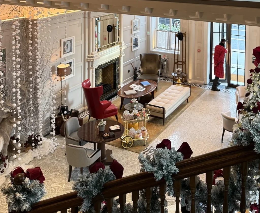 A glimpse of the reception at London's Cadogan Hotel - Christmas 2024.