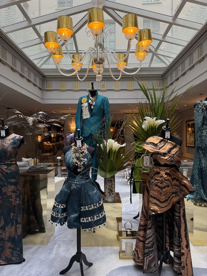 High fashion at the heart of the Sofitel Le Faubourg lobby — an ever-changing style showcase.
